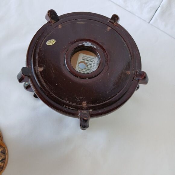 Satsuma Style Large Asian Morriage Porcelain Gold Handle W/ Stand 18" - Picture 9 of 13